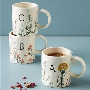 Anthropolgie Dagny Monogram Mug in K